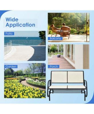 Patio Swing Glider Bench Loveseat Rocking Chair Backyard Poolside