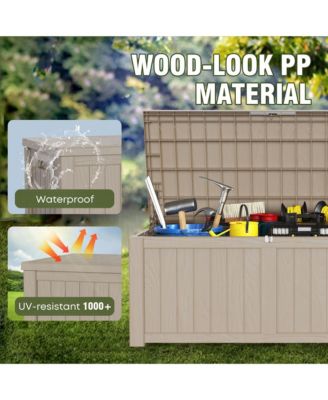  120 Gallon Resin Outdoor Storage Deck Box