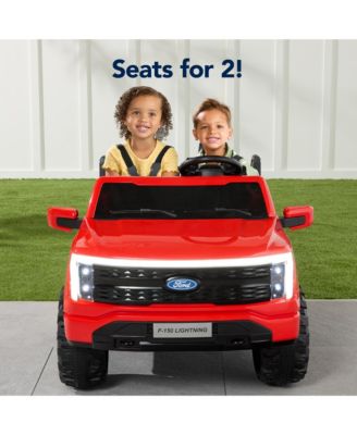 Kids 24V Ride On Truck Officially Licensed Ford Lightning w/ Remote, LED Lights, 2 Speeds
