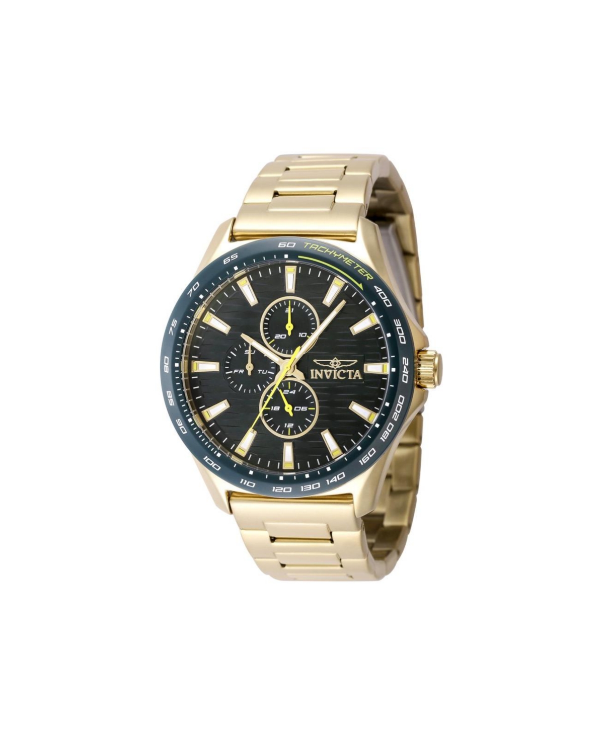 Men's 48870 Invicta Racing Quartz Chronograph Green Dial Watch - Gold