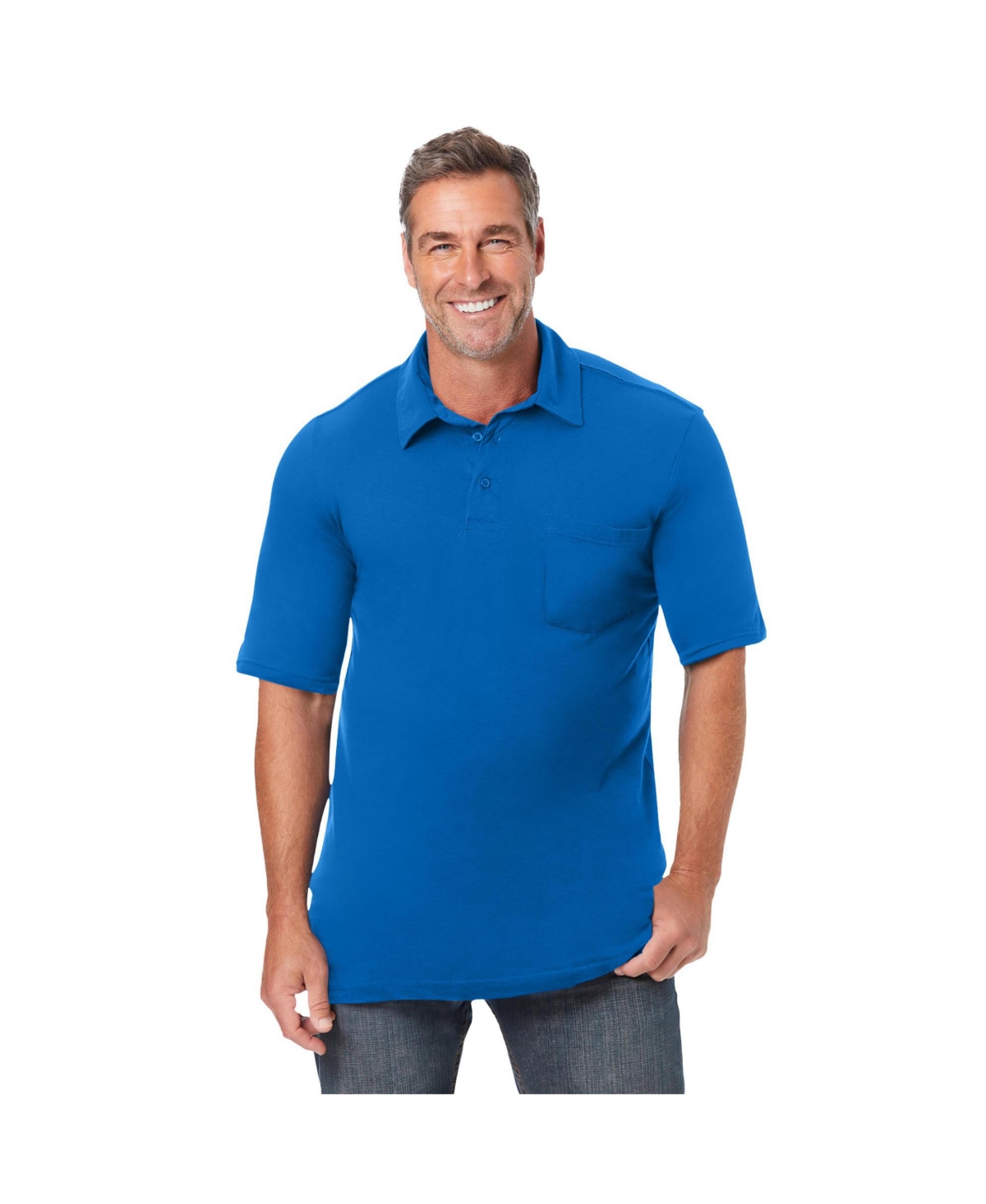 Big & Tall Ultra-Lightweight Polo - Royal blue