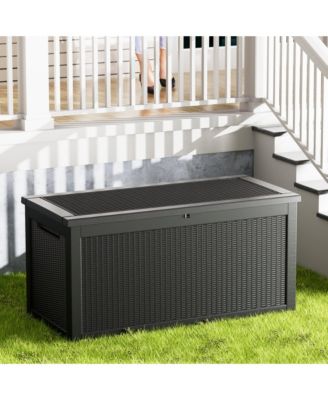 260 Gal 0utdoor Storage Resin Deck Box Large Patio Storage Container