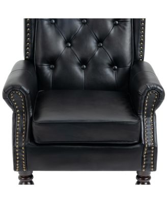 Pu Wood Frame Armchair, Modern Accent Chair Lounge Chair For Living Room