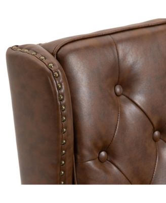 Pu Wood Frame Armchair, Modern Accent Chair Lounge Chair For Living Room