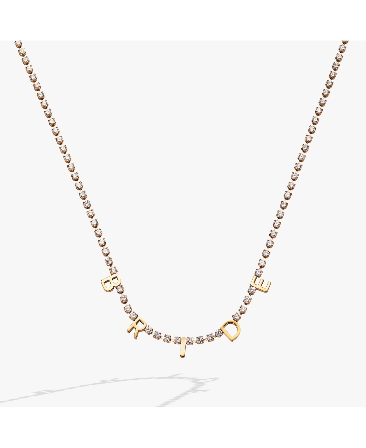 Bride Tennis Chain Necklace - Silver