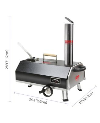 12" Premium Stainless Steel Pizza Oven,Semi-Automatic Portable Double Insulation Oven