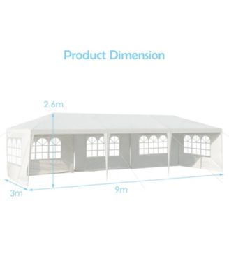 10 x 30 Feet Canopy Tent with 5 Removable Sidewalls for Party Wedding