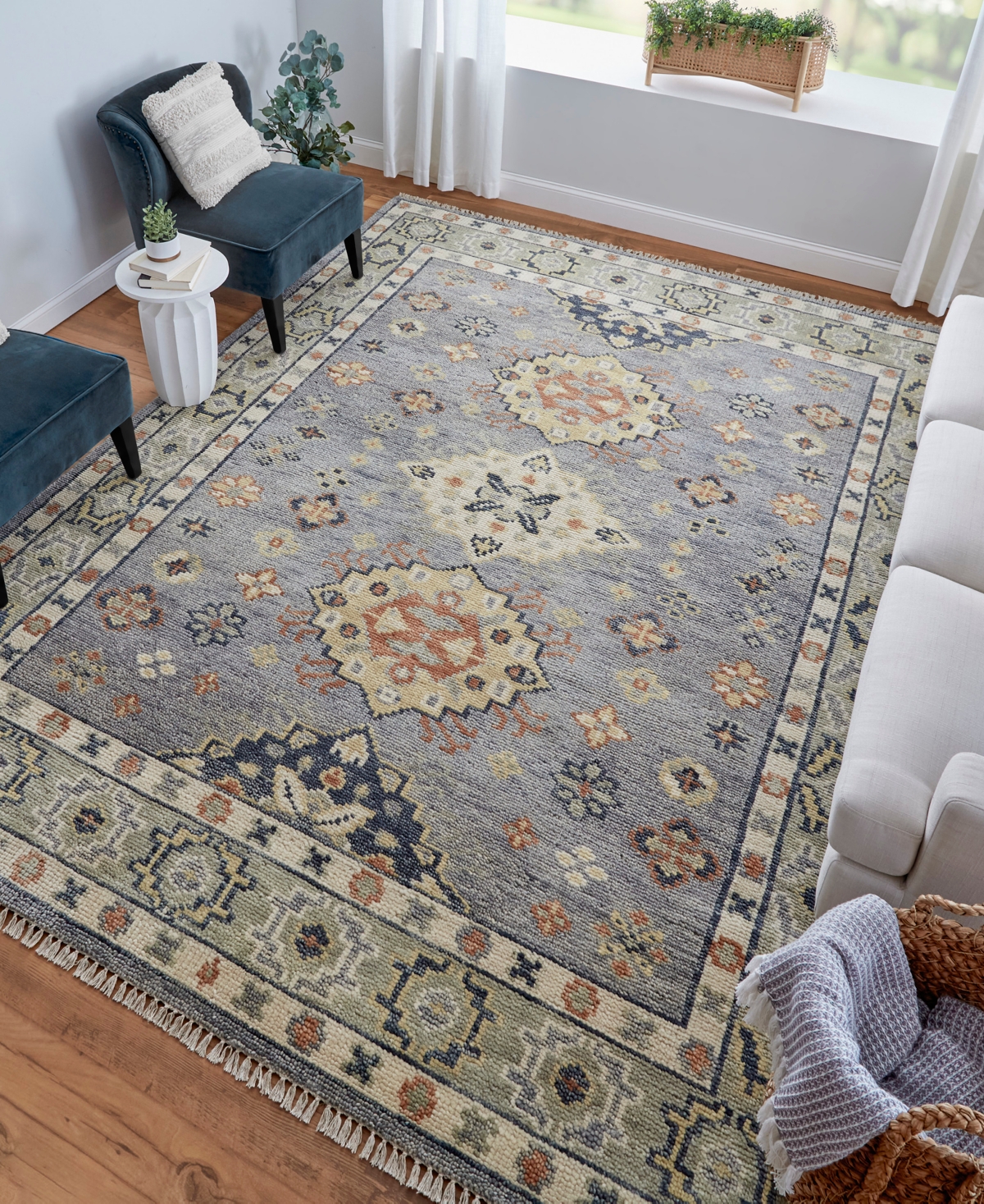 Feizy Fillmore 69cif 3'x5' Area Rug In Gray