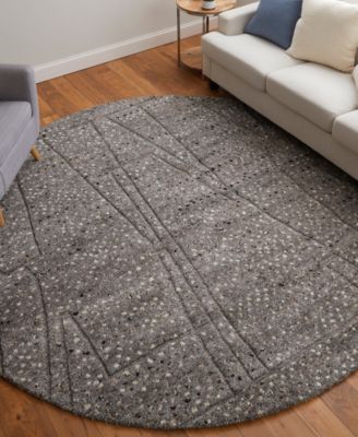 Dering T6042 8'x8' Round Area Rug