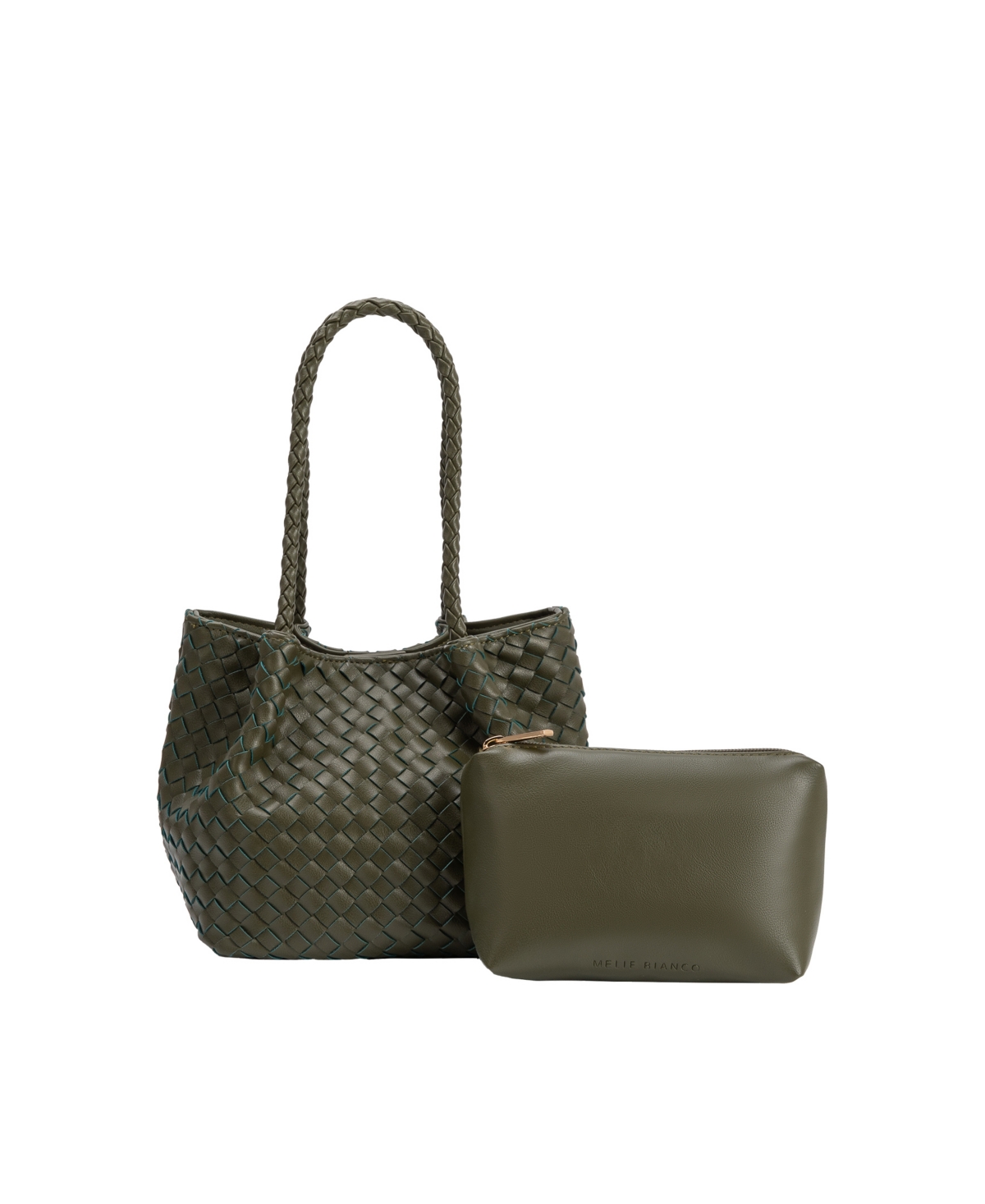 Anahi Woven Medium Top Handle Bag - Silver