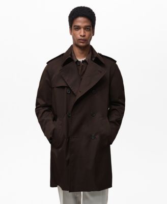 MANGO - Men's Water-Repellent Belted Trench Coat