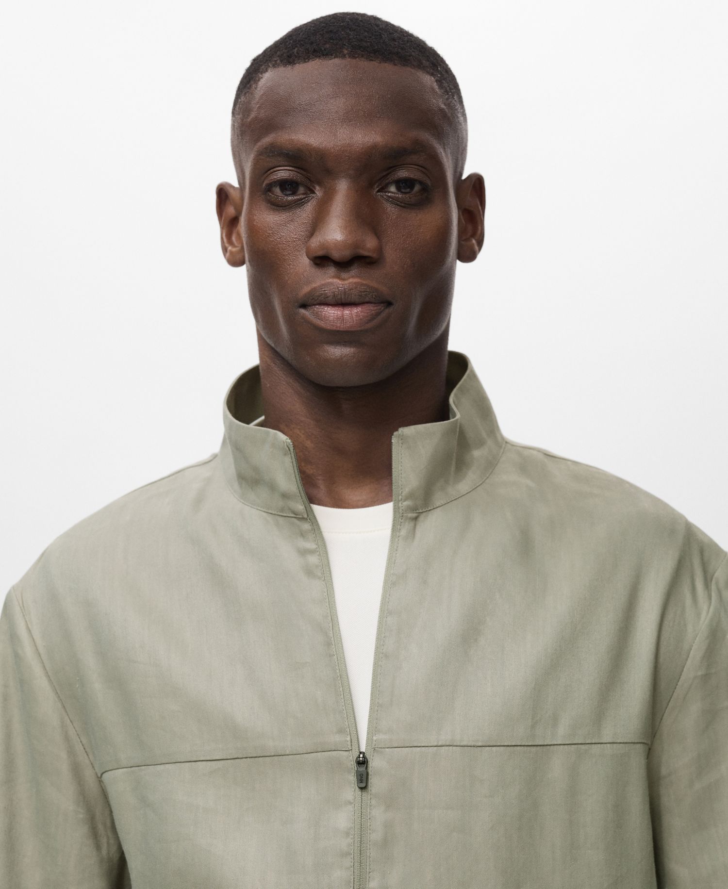 Men's Zipper Linen Jacket