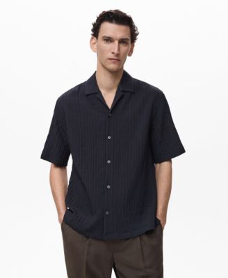 MANGO - Men's Stripped Structure Shirt