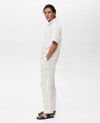 Men's Lyocell Linen Regular-Fit Polo Shirt