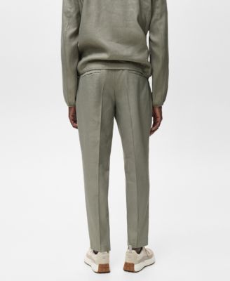 Men's Pleated Linen Pants