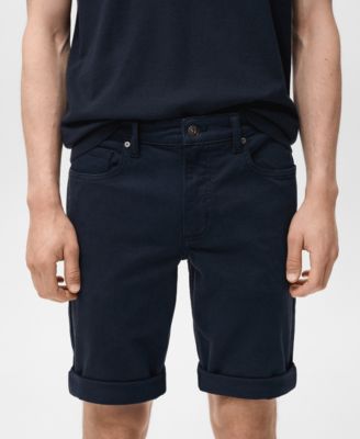 Men's Slim-Fit Denim Bermuda Shorts