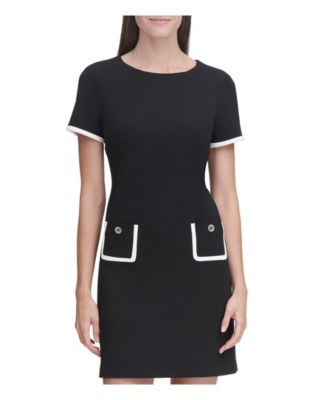 Women's Colorblocked Pocket Sheath Dress