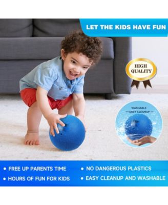 Set of 6 Multi-colored Playground Balls, Kickball, Bouncy Dodge Ball, Handball for Indoor and Outdoor