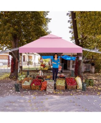 10 x 17.6 Feet Outdoor Instant Pop-up Canopy Tent with Dual Half Awnings