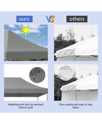 10 x 20 Feet Adjustable Folding Heavy Duty Sun Shelter with Carrying Bag