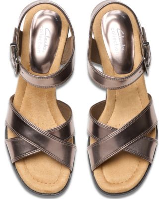 Emmalae Iris Leather Wedge Sandals