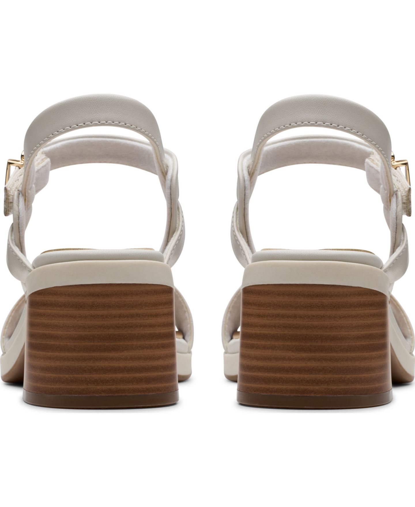 Женские сандалии Clarks Collection Jaylan Ray Buckles Leather, цвет: Молочный белый кожаный — фото 6