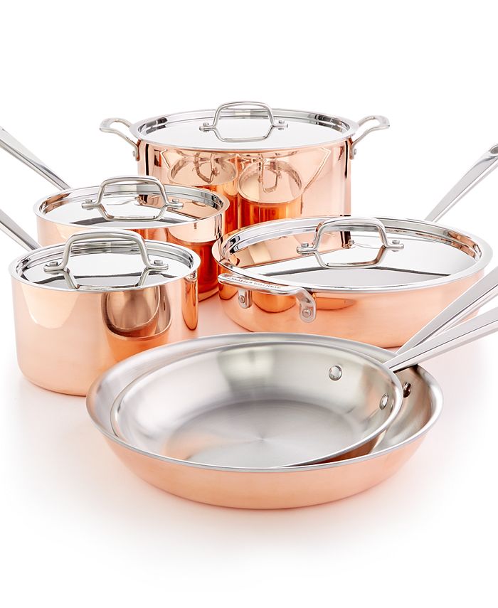 Martha Stewart Collection Tri-Ply Copper 10-Pc. Cookware Set