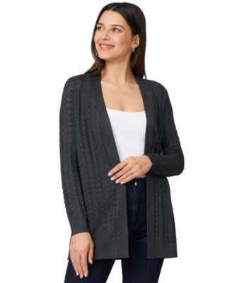 Women's Pointelle Open-Front Cardigan 