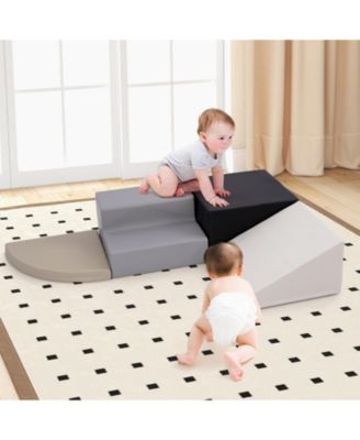 4-Piece Climb and Crawl Foam Block Play Set for Infant Baby