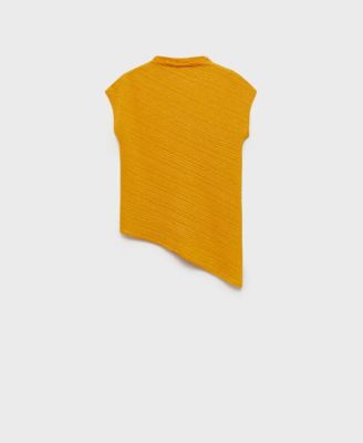 MANGO - Women's Asymmetrical Textured Top
