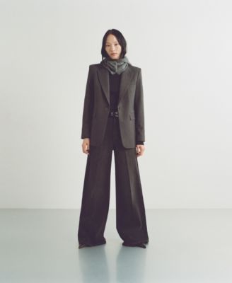 Women's Straight-Fit Micro-Houndstooth Jacket