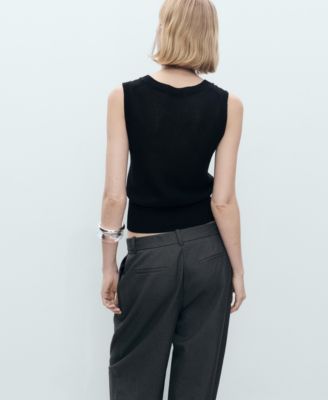 Women's Low-Neck Knitted Top