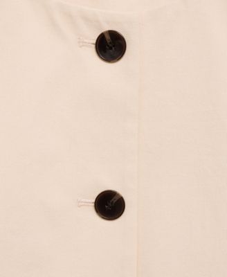 Women's Buttons Cotton Crop Top