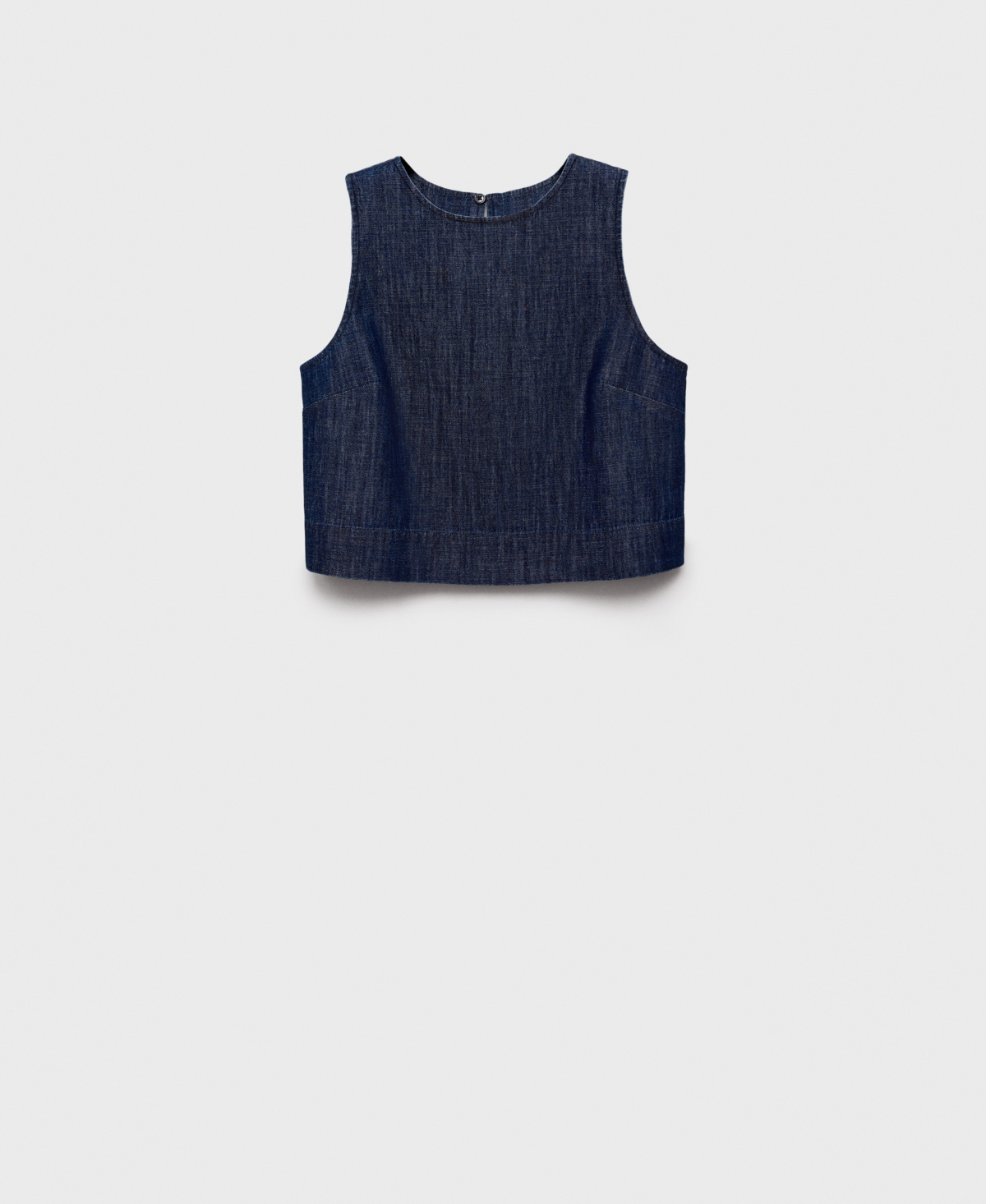 Mango Women's Rinse-wash Denim Crop Top In Black