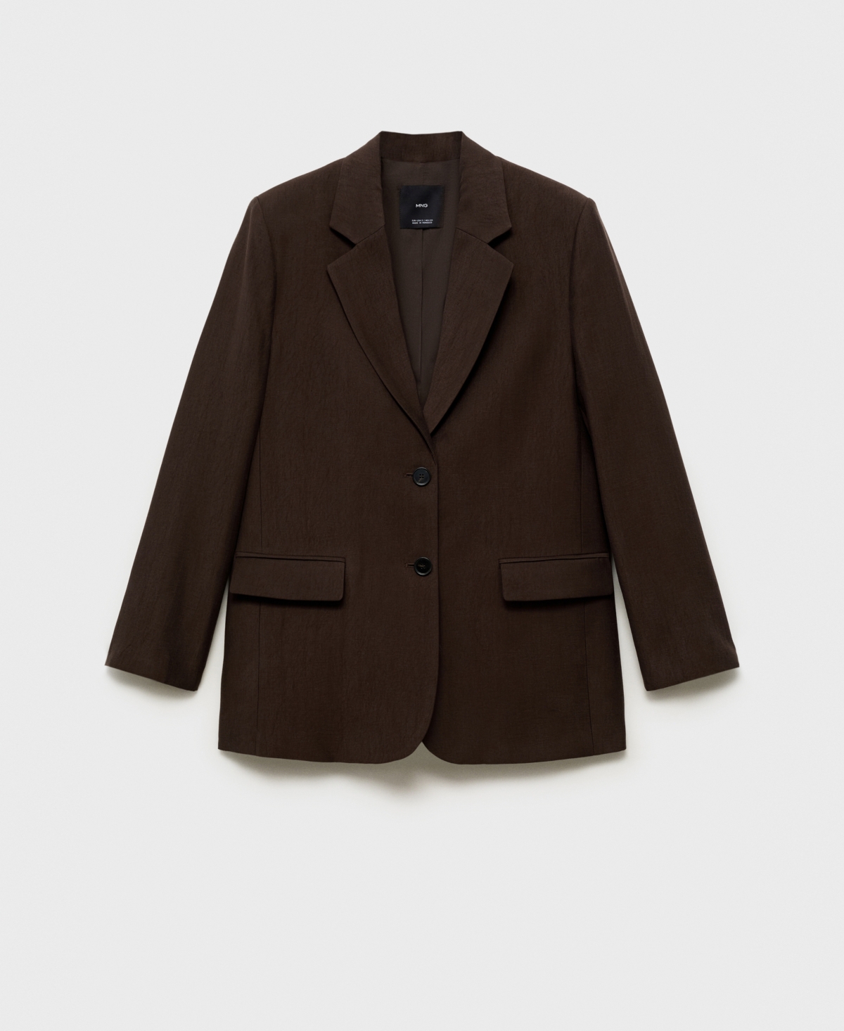 Women's Straight-Fit Lyocell Suit Jacket - Brown