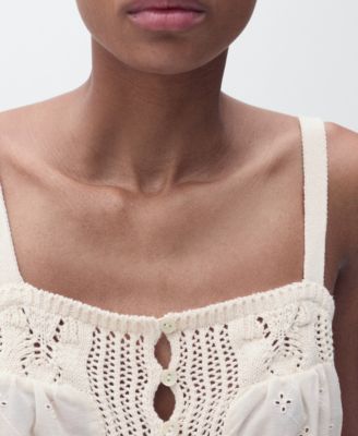Women's Openwork Details Combined Top