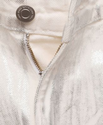 Women's Metallic-Finish Wide Leg Jeans