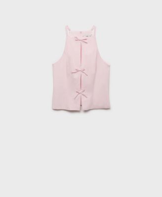 MANGO - Women's Bows Halter Top