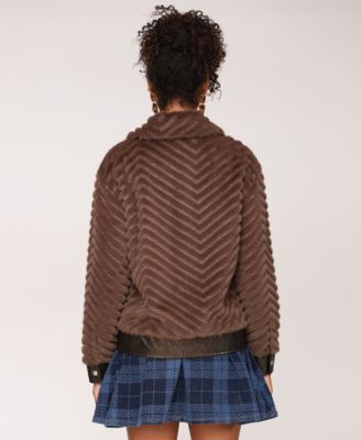 Women's Faux-Fur Bomber Jacket