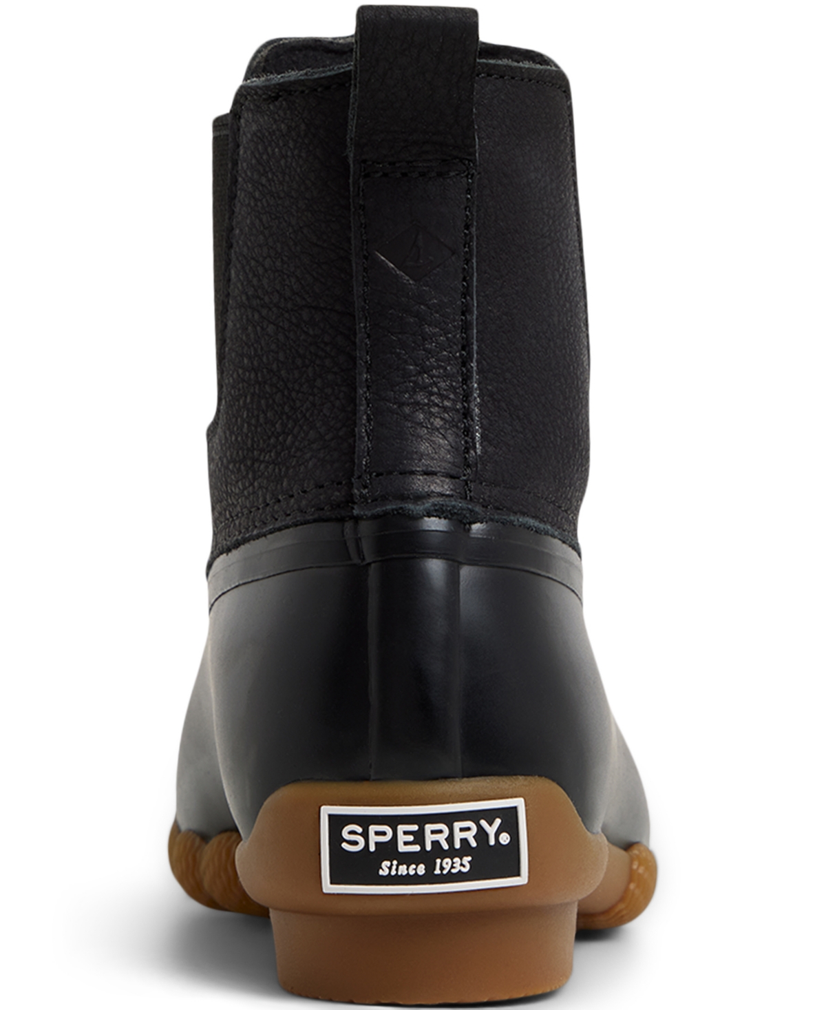 Sperry Saltwater Waterproof Duck Chelsea Boot In Black