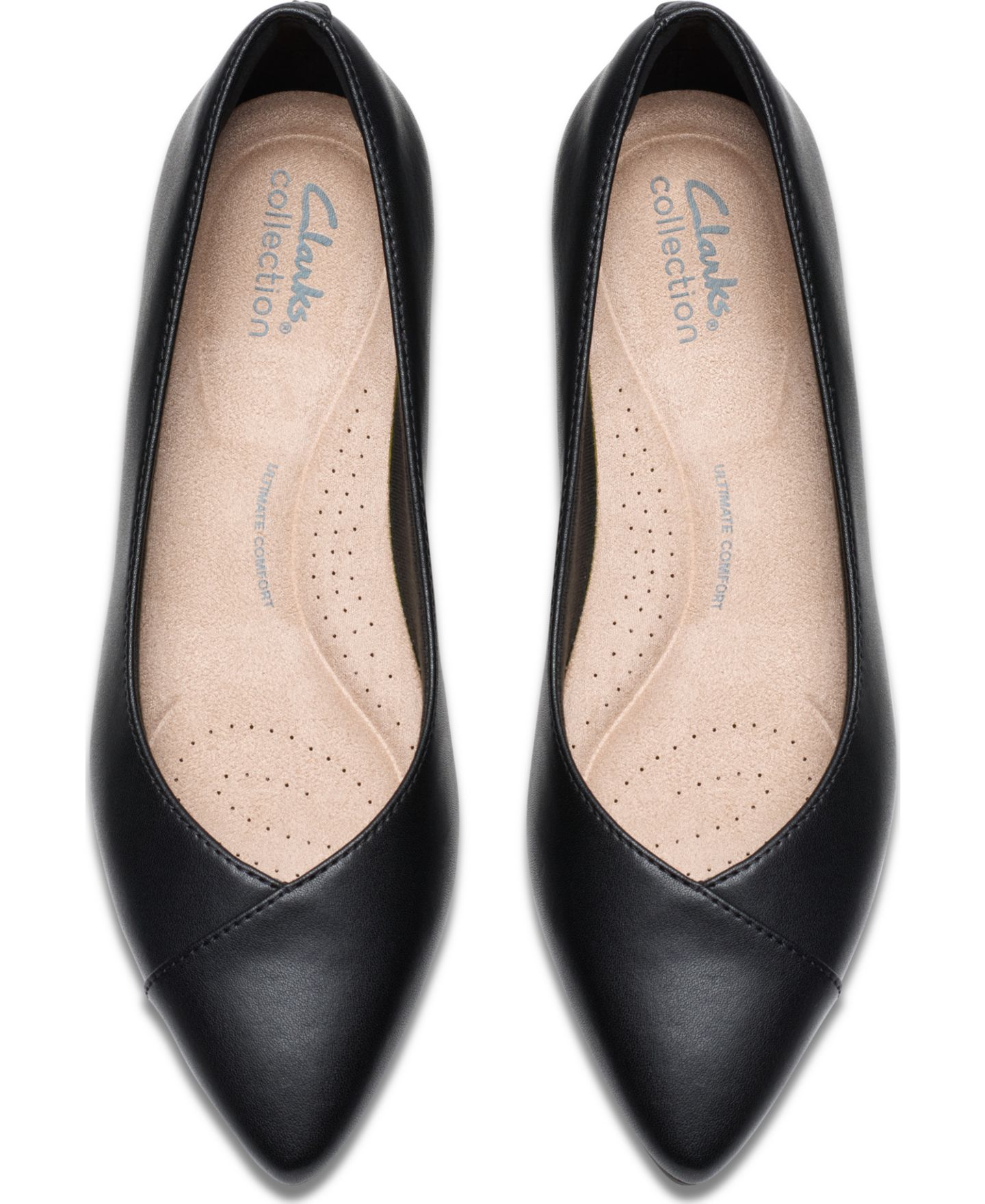 Женские балетки Clarks Collection Natalyn Wish с острым носом, цвет: Чёрный кожаный — фото 10