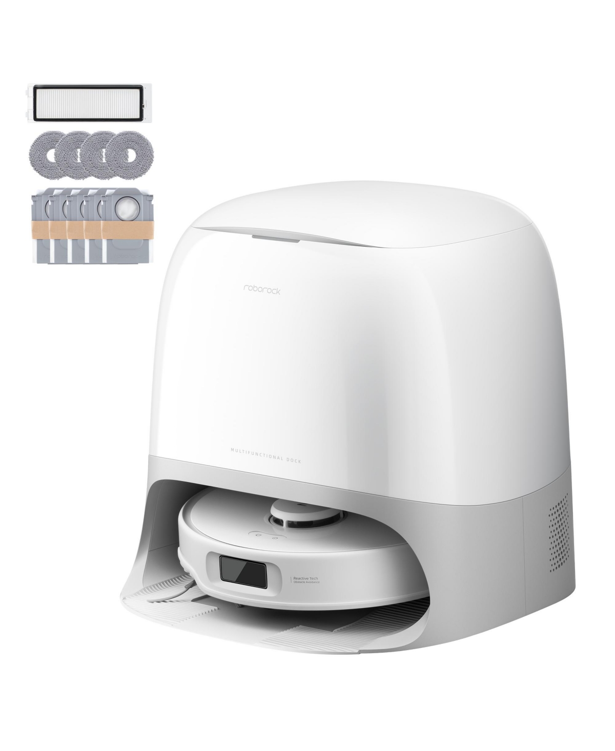 Qrevo Curv 5A1 Robot Vacuum and Mop with Zero-Tangling Design, FlexiArm Tech & Hands-Free Dock, Auto Mop Lifting, Pet Friendly