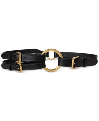 Lauren Ralph Lauren - Tri-Strap O-Ring Leather Belt