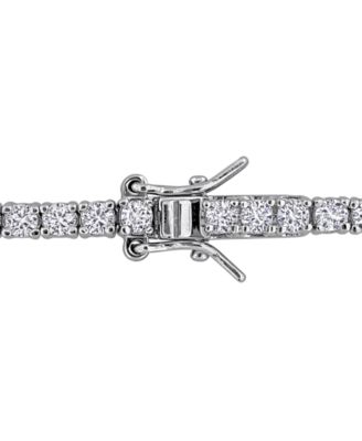 Lab-Created Emerald (1-1/2 ct. t.w.) & Lab-Created White Sapphire (5-1/5 ct. t.w.) Flex Bracelet in Sterling Silver 