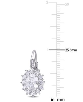 Lab-Created Gemstone & Diamond Accent Drop Earrings in Sterling Silver