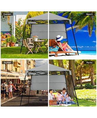 7 x 7 Feet Pop-up Canopy Tent with Carry Bag and 4 Stakes