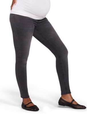 Maternity Motherhood Secret Fit Over the Belly Ankle Length Skinny Jeans