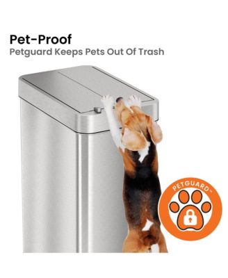 Stainless Steel Wings Lid Sensor Kitchen Trash Can with AbsorbX Odor Filter