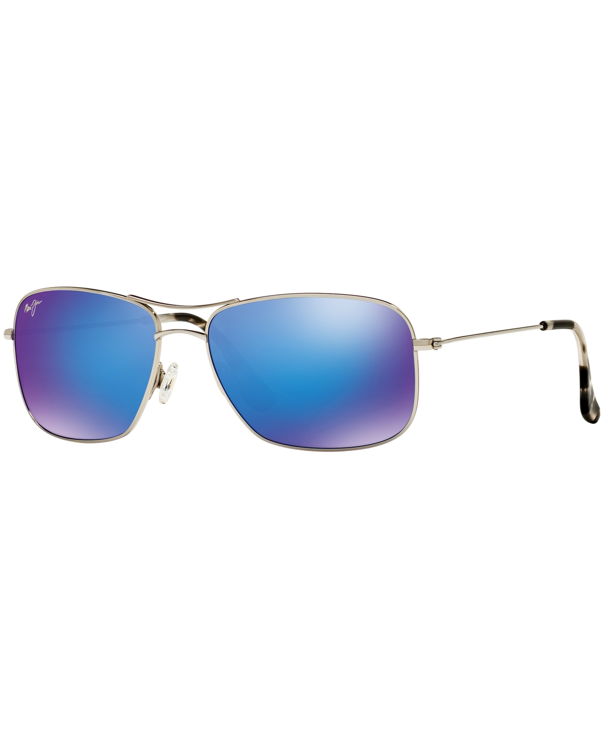 Polarized Wiki Wiki Sunglasses , 246 - SILVER SHINY/BLUE MIRROR POLAR