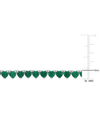 Lab-Created Gemstone 18" Collar Necklace in Sterling Silver